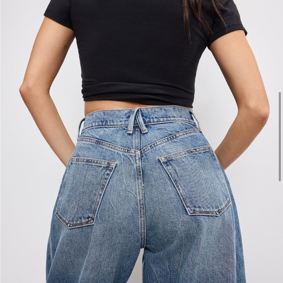 NWT Good American Good Extreme Barrel Jeans Size: 8 / 29 - Picture 6 of 9